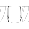 Manchette souple circulaire anti vibratile M0 400°C/2h schéma de principe